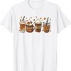 Fall Coffee Pumpkin Spice Latte Iced Warm Cozy Autumn Orange Vintage TShirt