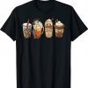 Horror Fall Coffee Pumpkin Spice Latte Iced Autumn Halloween T-Shirt