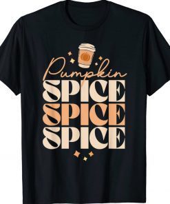 70s Retro Pumpkin Spice Latte PSL Retro Fall Gift TShirt