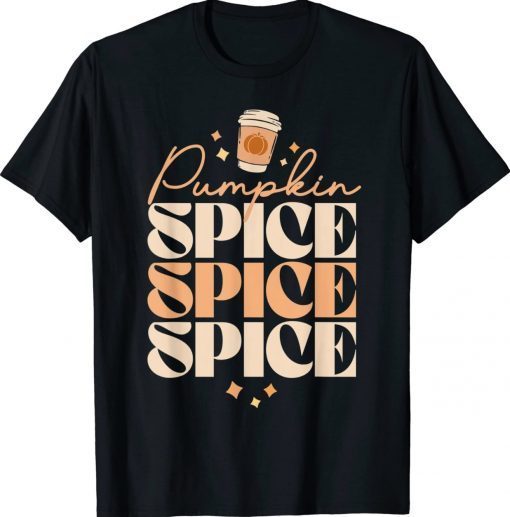 70s Retro Pumpkin Spice Latte PSL Retro Fall Gift TShirt