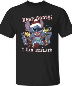 Stitch dear santa i can explain tee shirt