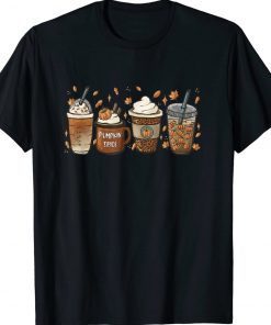 Halloween Coffee Pumpkin Latte Spice Coffee Love Fall Season TShirt