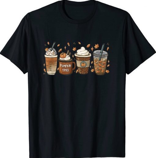 Halloween Coffee Pumpkin Latte Spice Coffee Love Fall Season TShirt