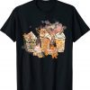 Pumpkin Spice Latte Fall Coffee Warm Falling Leaves Autumn Vintage TShirt