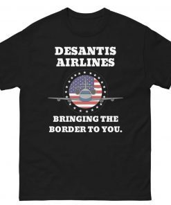 Desantis Airlines Airplane Flag Patriotic Tee Shirt