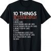 10 Things I Want In My Life Cars More Cars Car Funny TShirt