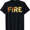 Funny FIRE With Flames Couple DIY Costume Halloween Party Tee Shirt