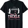 Tackle Breast Cancer Awareness Football Pink Ribbon Tee Shirt