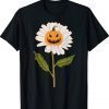 Jack O lantern Halloween Pumpkin Daisy Flower Vintage TShirt