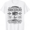 46th Birthday Vintage Legends Born In 1977 46 Years Old Tee Shirt