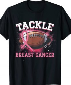 Tackle Football Pink Ribbon Breast Cancer Awareness Unisex TShirt