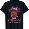 Black Woman In October We Wear Pink Breast Cancer Awareness Vintage TShirt