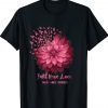 Daisy Faith Hope Love Breast Cancer Awareness Flower Ribbon Tee Shirt