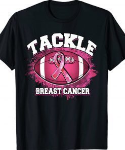 Tackle Football Pink Ribbon Breast Cancer Awareness Classic Shirts