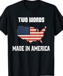 Two Words Made In America Biden Anti Joe US Flag Vintage Shirts