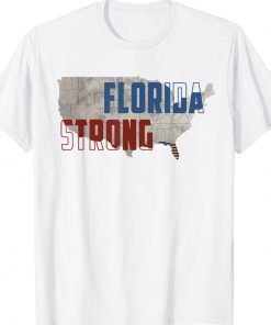 Florida Strong American Flag Cool FL Flags Tee Shirt