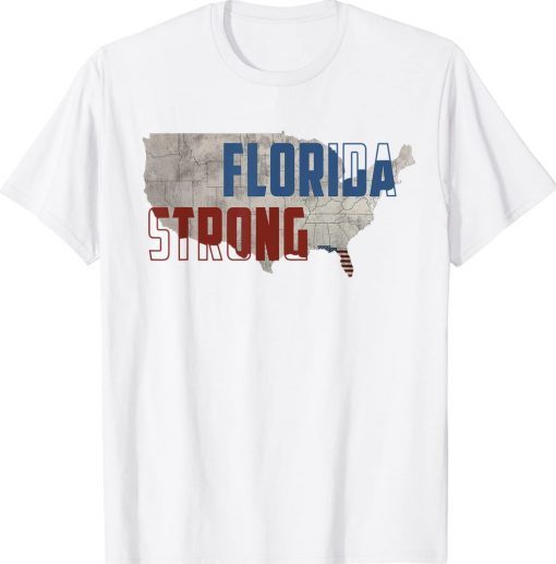 Florida Strong American Flag Cool FL Flags Tee Shirt