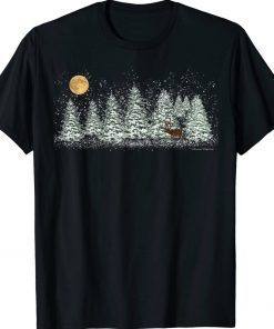 A Caribou in Snowy Pines Christmas Sojourners Emporium Tee Shirt