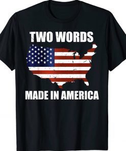 Two Words Made In America Biden Anti Joe Biden T-Shirt