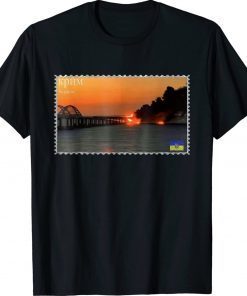 Crimea's Kerch Bridge Stamp Peninsula Ukraine Vintage TShirt