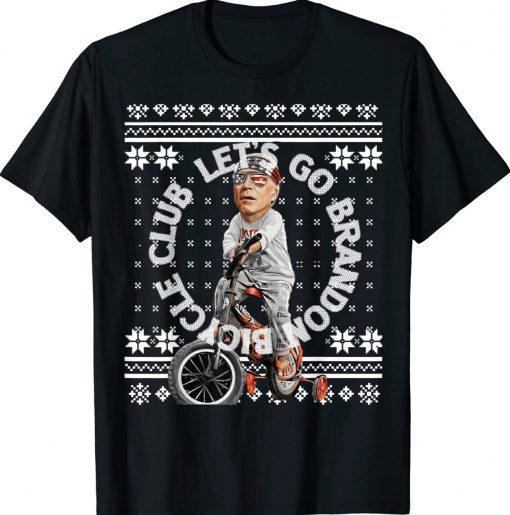 Biden Bicycle Crash Bike Wreck RIDIN With Biden Christmas Funny TShirt