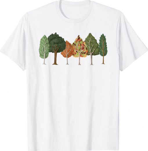 Fall or Autumn Trees with Beautiful Colors Leaves Changing Tee Shirt