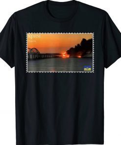 Womens Crimea's Kerch Bridge Stamp Peninsula Ukraine Shirts