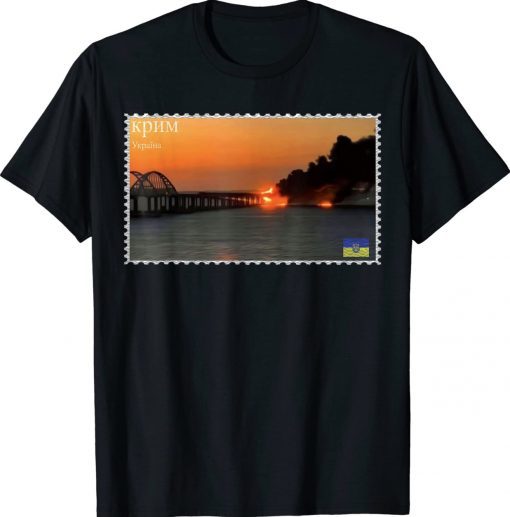 Crimea's Kerch Bridge Stamp Crimea Bridge Peninsula Ukraine Unisex TShirt