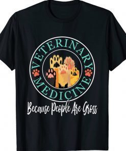 Veterinary Medicine People Are Gross Vet Tech Technician Vintage TShirt