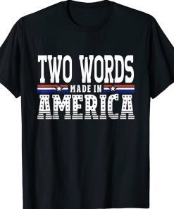 TWO WORDS-MADE IN AMERICA GIFT TShirt