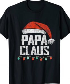 Papa Claus Christmas Pajama Family Matching Xmas Light Vintage Shirts