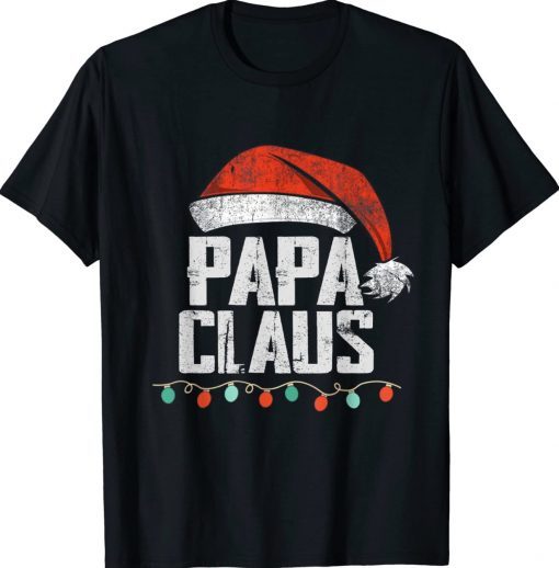 Papa Claus Christmas Pajama Family Matching Xmas Light Vintage Shirts