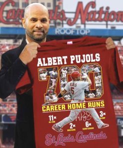 Albert Pujols 700 Career Home Runs Cardinals Vintage TShirt