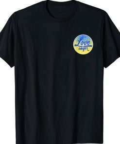 Stand with Ukraine Love Over Anger Music Tee Shirt