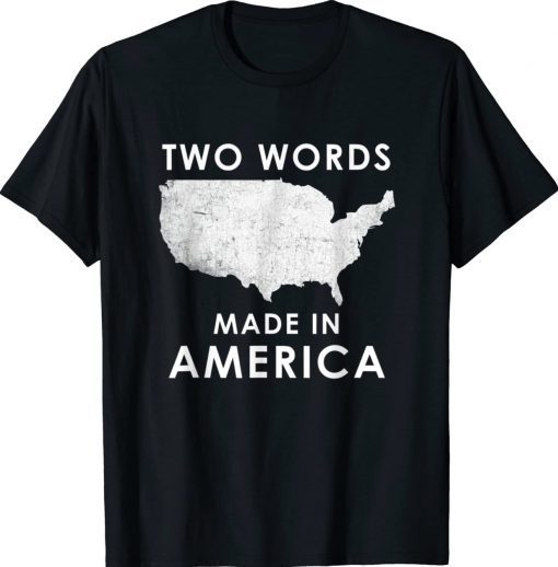 Two Words Made In America Biden Anti Joe Biden Tee Shirt