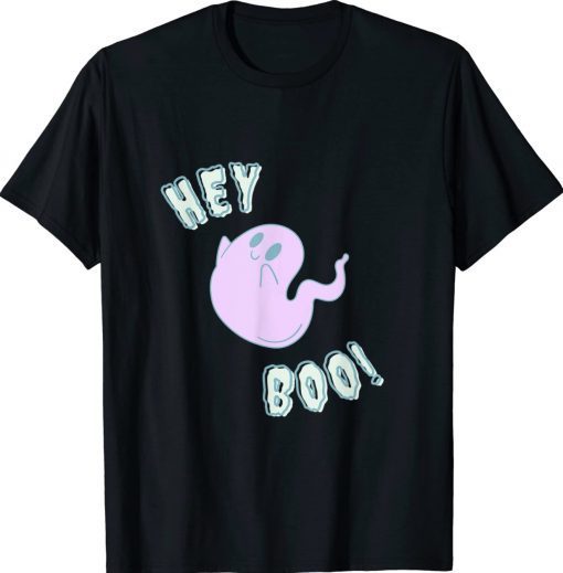 Hey Boo Cute Ghost Funny T-Shirt