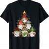Funny Christmas Gnome Family Pajamas Gnome Tree Xmas T-Shirt