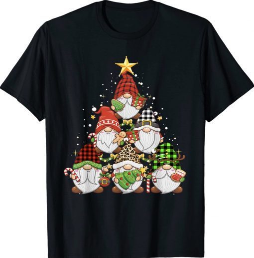 Funny Christmas Gnome Family Pajamas Gnome Tree Xmas T-Shirt