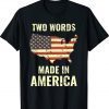 Two Words Made In America American Flag Joe Biden 2024 Shirts