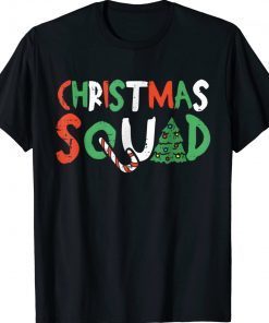 Funny Christmas Squad Family Group Matching Santa Elf Gift T-Shirt