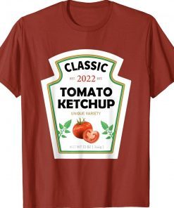 Red Ketchup DIY Costume Matching Couples Groups Halloween Tee Shirt