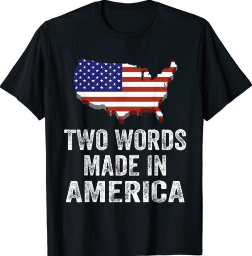 Two Words Made In America USA Flag Unisex TShirt