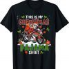 My Christmas Pajama Xmas Santa Riding Motorbike Biker Gift T-Shirt