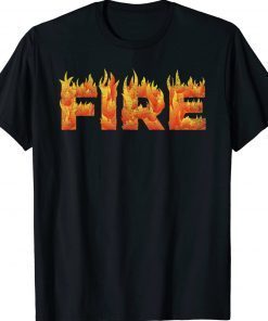 FIRE Couple Matching DIY Last Minute Halloween Party Costume Tee Shirt