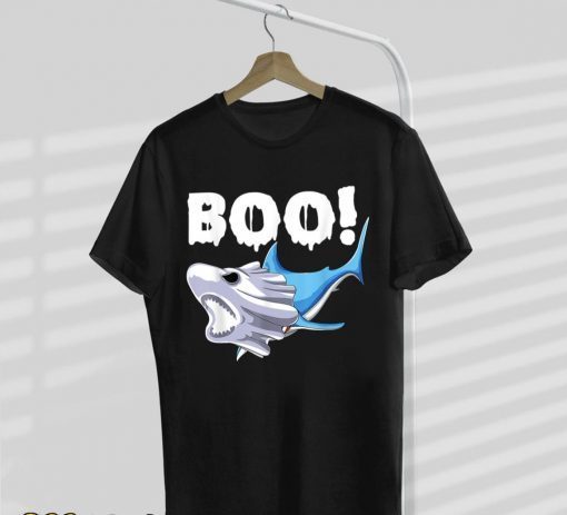 Funny Shark Halloween Boo Spooky Ghost Vintage Shirts