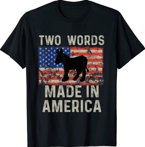 Biden Two Words Made-In-America Funny T-Shirt