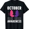 Breast Cancer And Domestic Violence Awareness Butterfly Gift TShirt