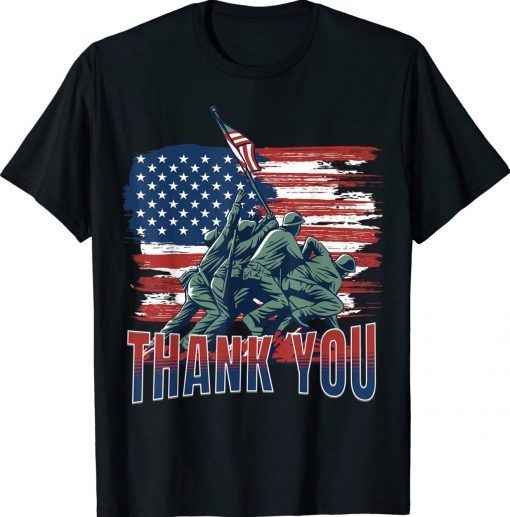 Veterans Day American Flag Thank You Military Honor Funny Shirts