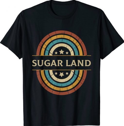 Vintage Sugar Land City Pride Home Texas State 70s Style Tee Shirt