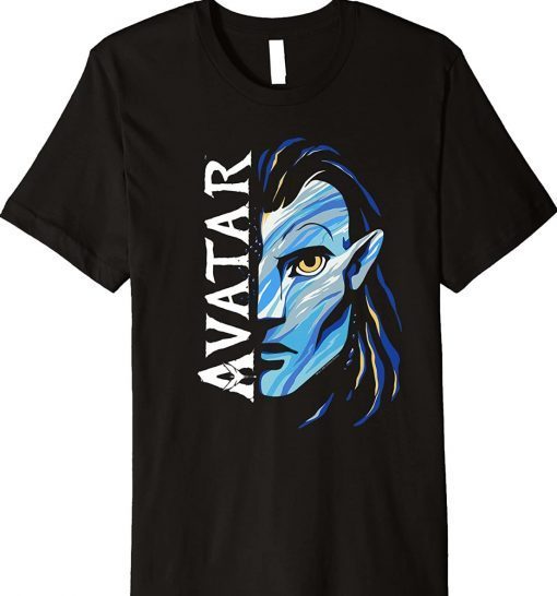 Avatar The Way of Water Jake Sully Split Avatar Face Vintage TShirt